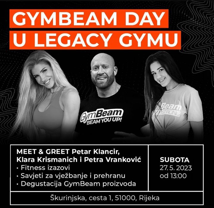 GymBeam dan u Legacy Gym & Lifestyle